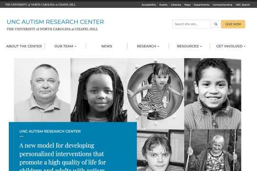 Autism Research Center homepage